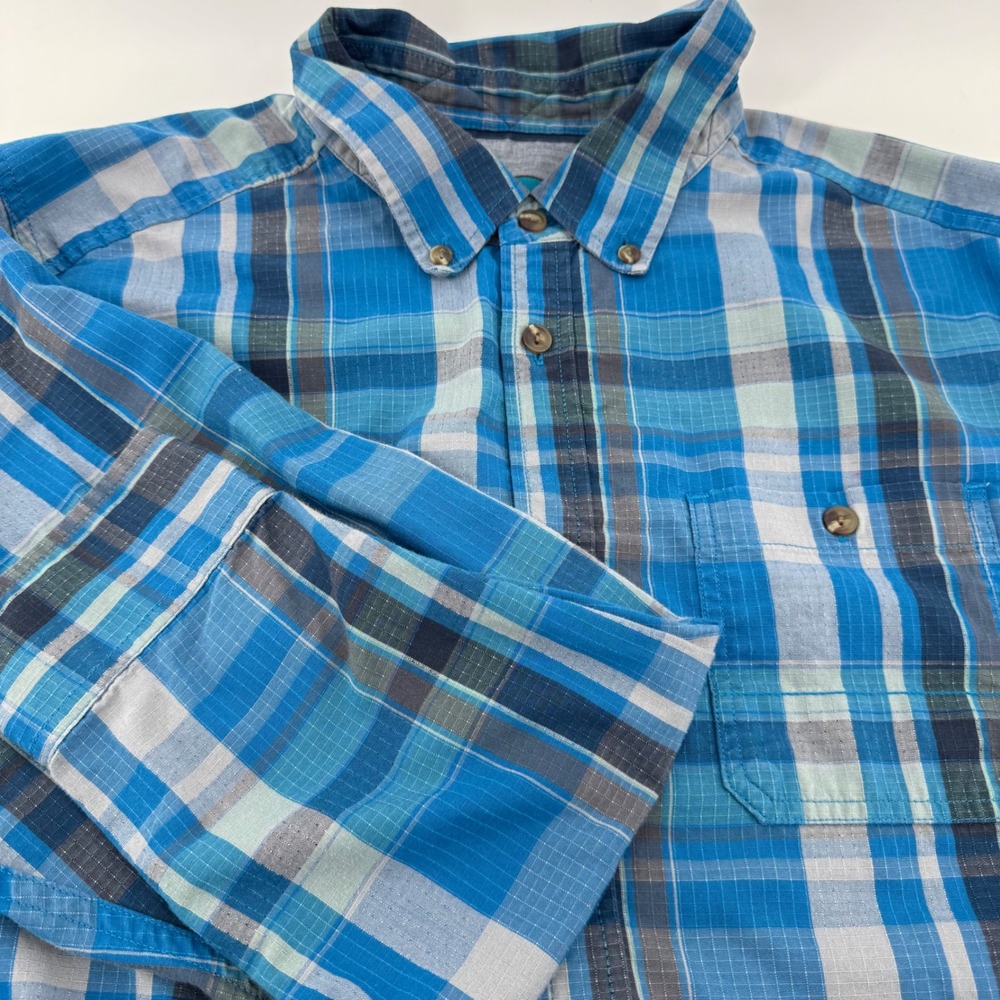 The North Face Mens XL Button Down Plaid Shirt Long Sleeve Casual